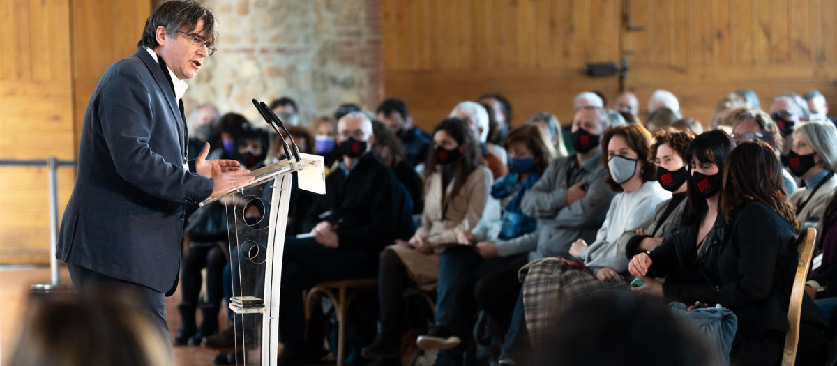 Carles Puigdemont, este sábado en Canet-en-Roussillon (Francia)