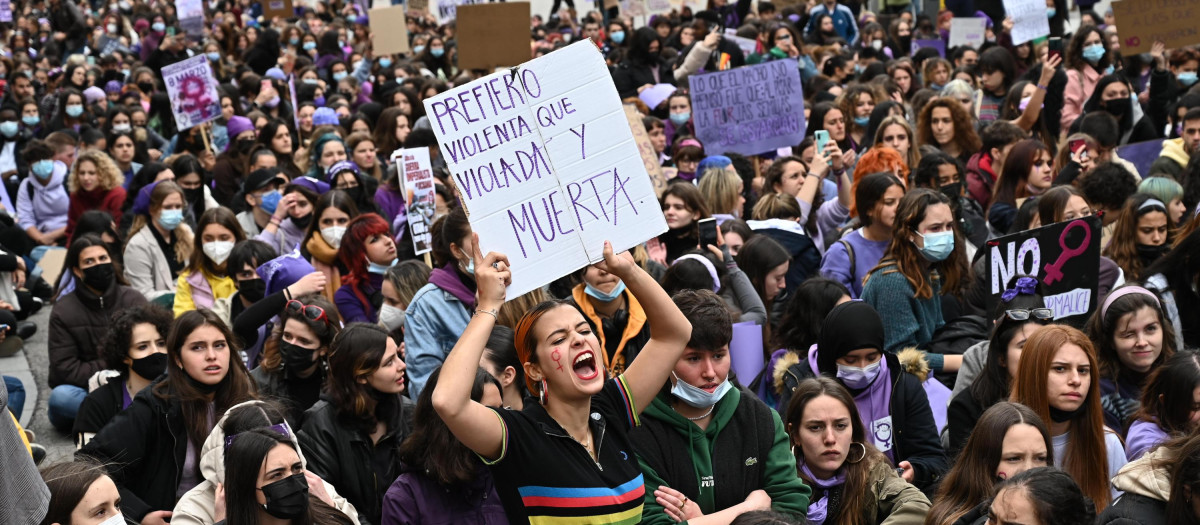 La manifestación de la Comisión 8-M en Madrid
