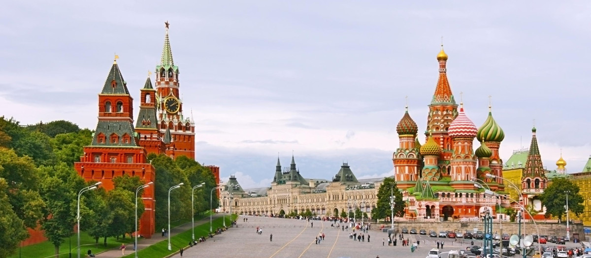 Red Square in Moscow, Russian Federation. National Landmark. Tourist Destination.