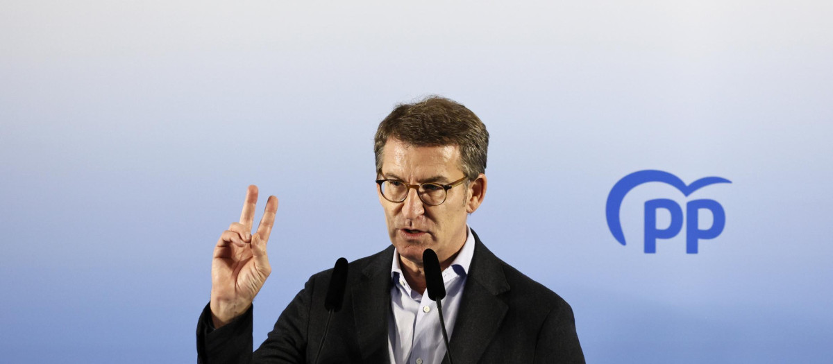 Alberto Núñez Feijóo este viernes en Valencia