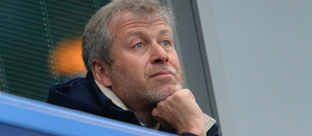 Roman Abramovich en el palco del Chelsea