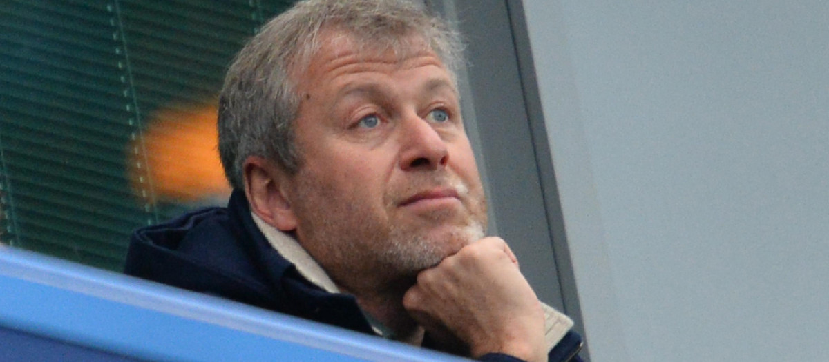 Roman Abramovich en el palco del Chelsea