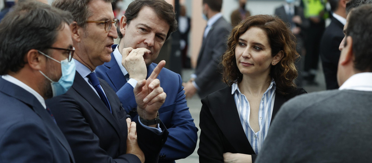 Feijóo, Mañueco y Ayuso en la Conferencia de Presidentes