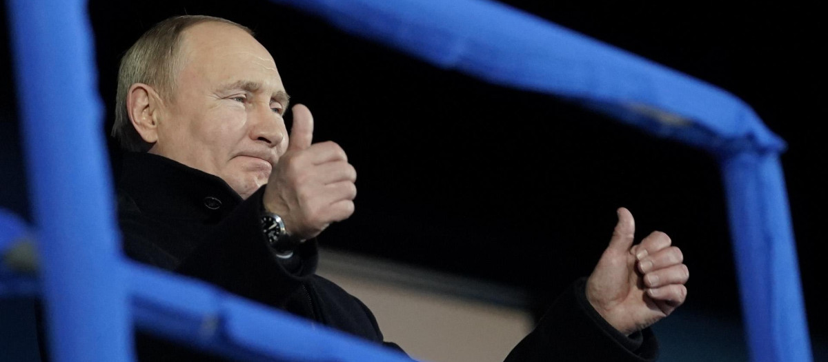 El presidente ruso, Vladimir Putin, durante la ceremonia de apertura de los Juegos Olímpicos de Invierno de 2022