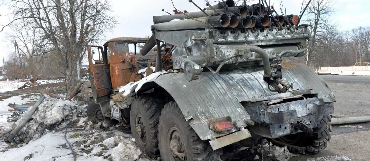 Vehículos rusos Ucrania