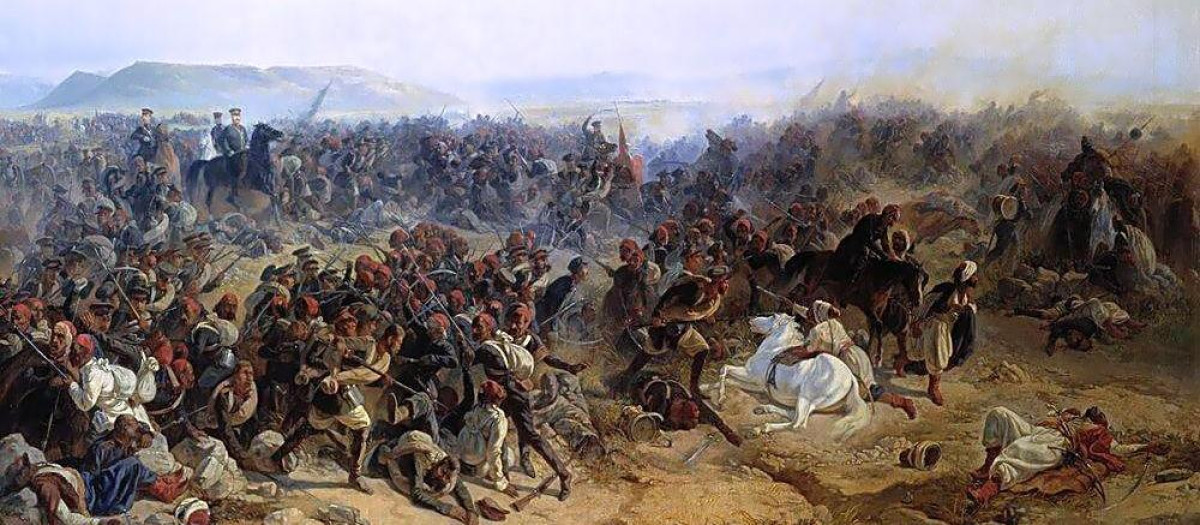 Pintura de la Batalla de Kurekdere del 5 de agosto de 1854