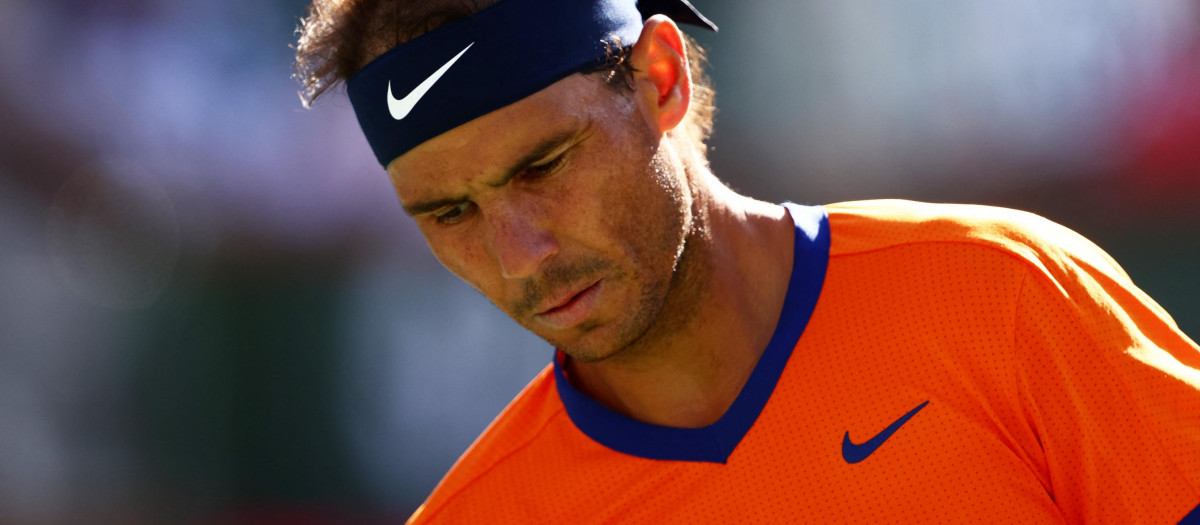 Rafael Nadal durante la final de Indian Wells