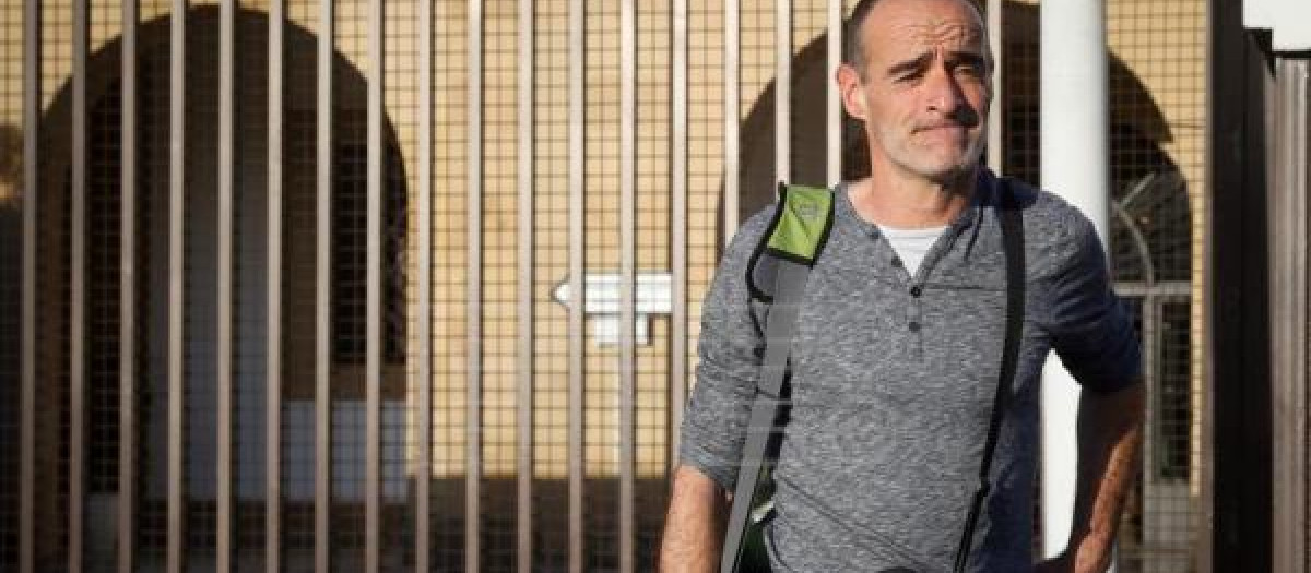 El etarra Xavier Atristain, a su salida de prisión en cumplimiento de una sentencia de Estrasburgo