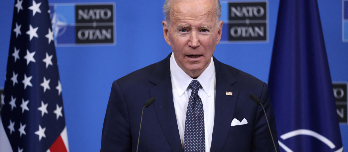 El presidente de los Estados Unidos, Joe Biden, en la sede de la OTAN en Bruselas