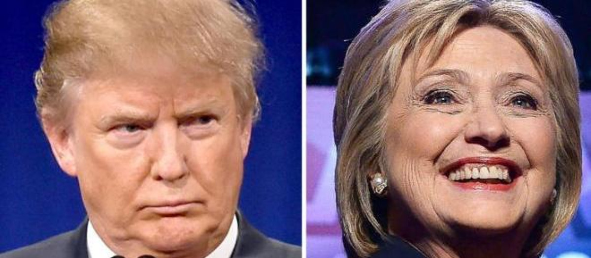 El antiguo presidente de Estados Unidos, Donald Trump, y la excandidata presidencial Hillary Clinton
