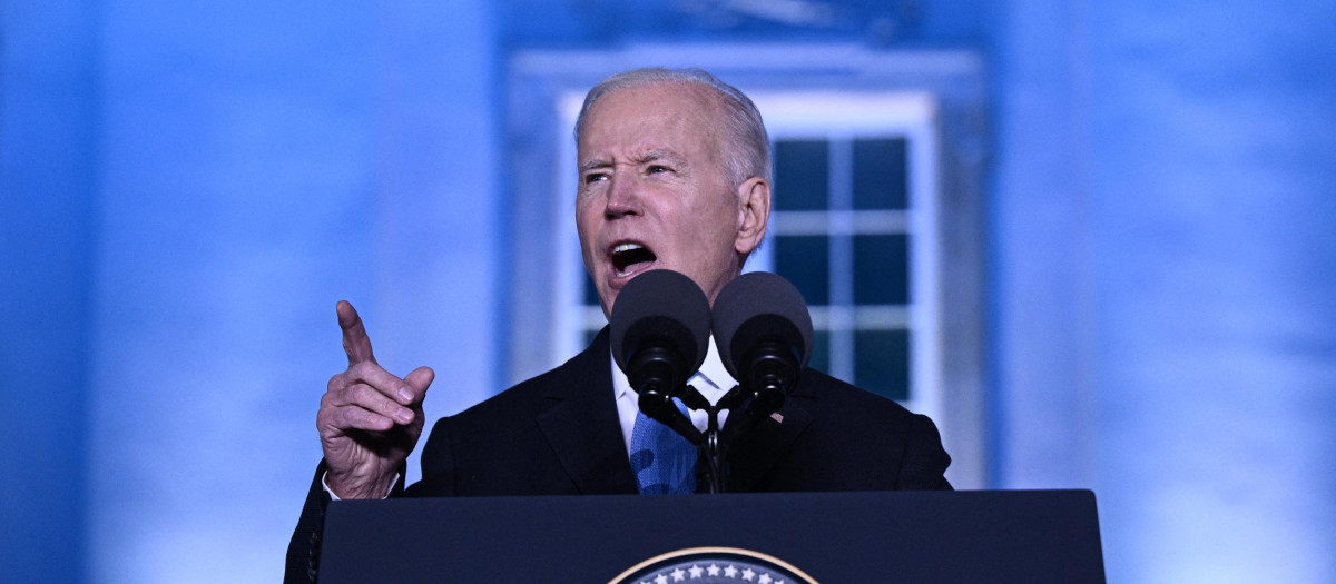 El presidente de EE.UU, Joe Biden, pronuncia un discurso en el Castillo Real de Varsovia, Polonia