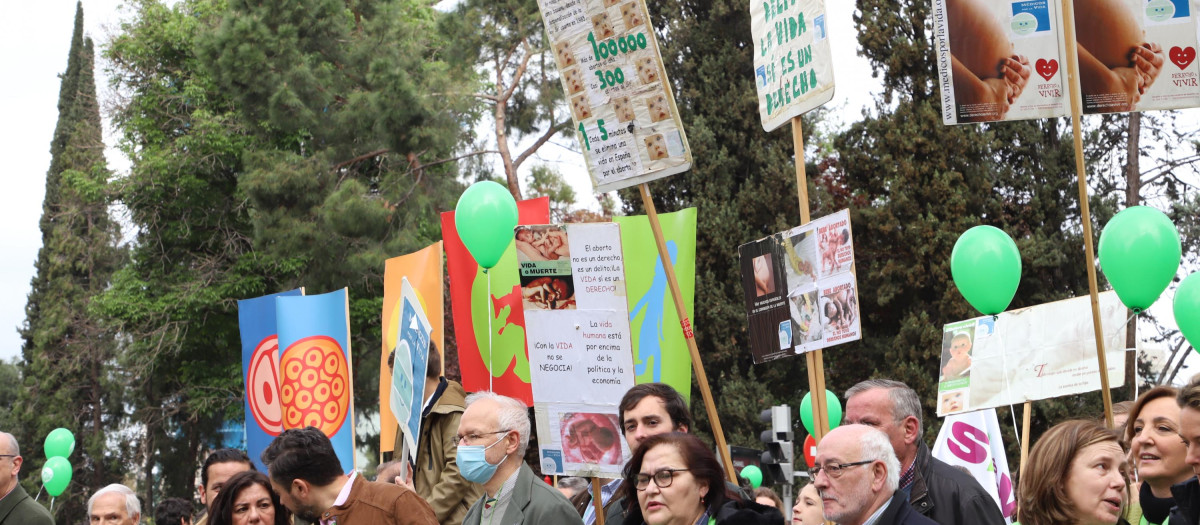 Contigua a Colón, los provida han ido repitiendo, en un ambiente festivo, sus consignas