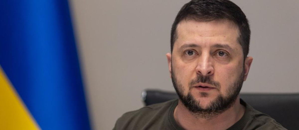 El presidente de Ucrania, Volodimir Zelenski, el domingo