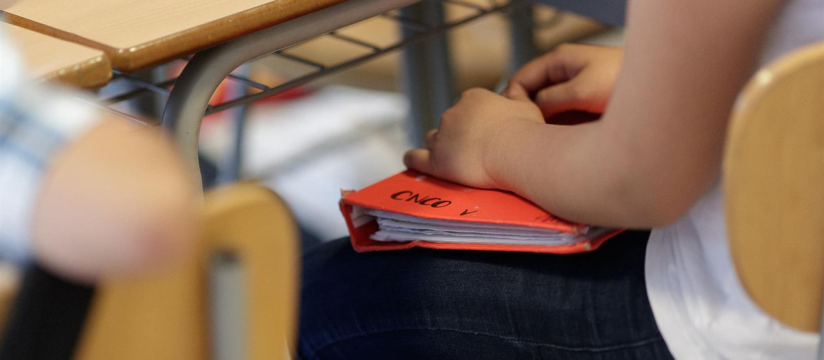 Un estudiante, en el aula
