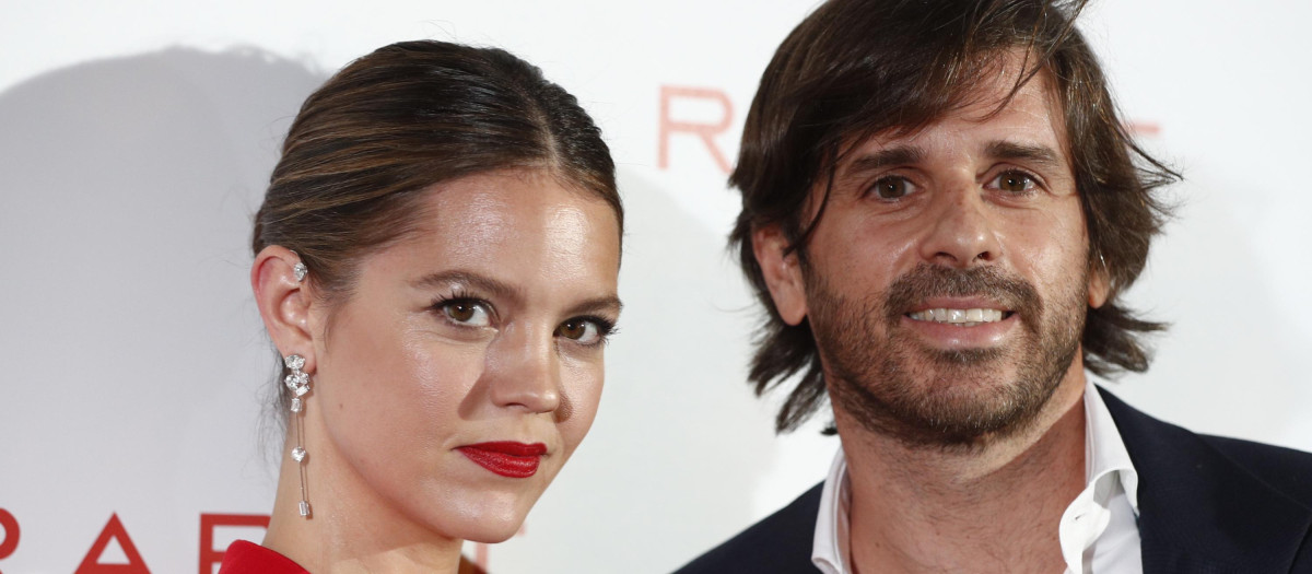 Isabelle Junot and Alvaro Falco at photocall for presentation Rabat: There Wishes in Madrid on Tuesday, 19 October 2021.