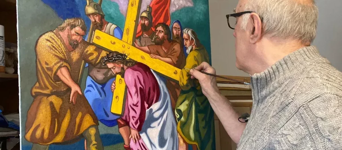 Imagen proporcionada por la televisión France 3 de una de las obras intervenidas por Patrick Quercy