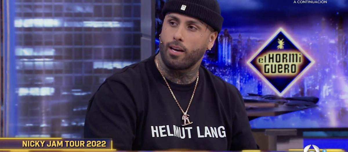 Nicky Jam, durante su entrevista en El Hormiguero