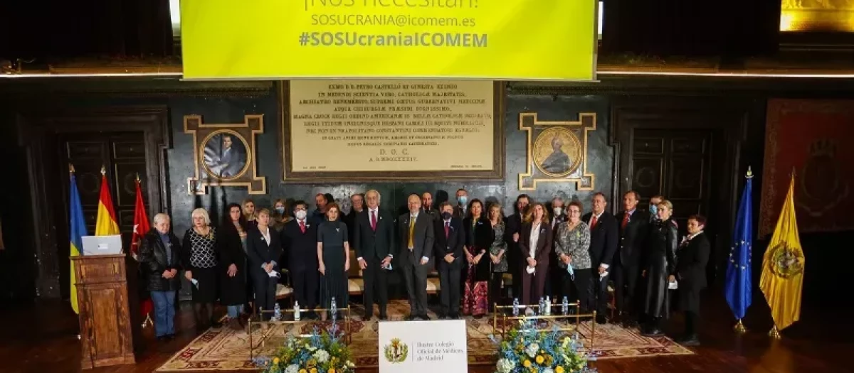 Acto 'SOS Ucranianos' en el Colegio de Médicos de Madrid