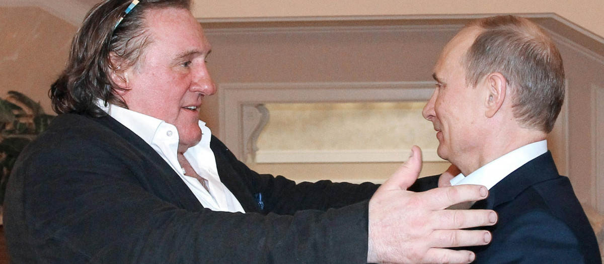 Gerard Depardieu en su encuentro con Vladimir Putin en enero de 2013.