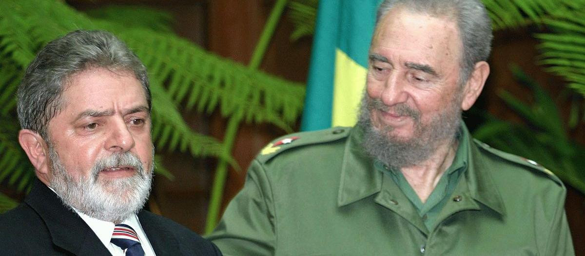 Fidel Castro y Lula da Silva durante su encuentro en 2003
