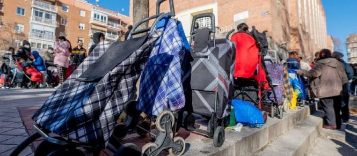 Colas del hambre de la Fundación Madrina