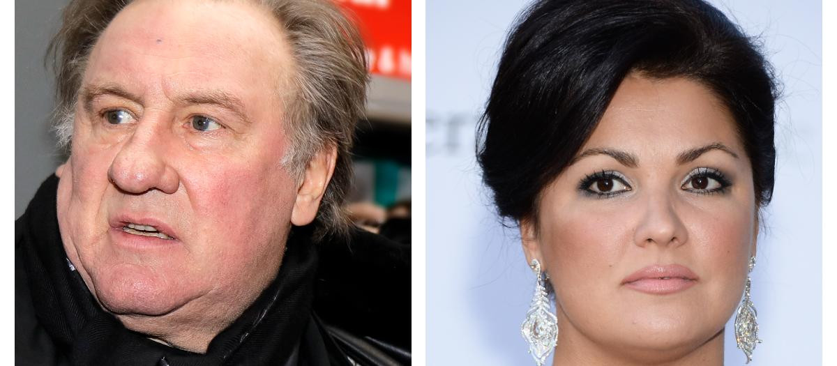 El actor Gérard Depardieu y la soprano Anna Netrekbo.