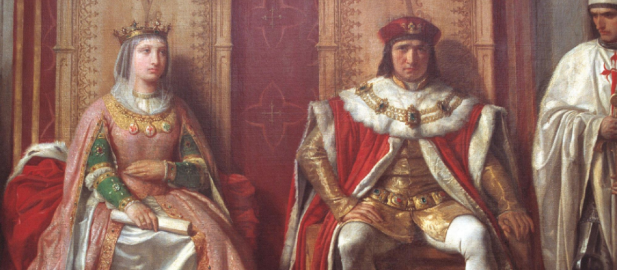 'Los Reyes Católicos administrando justicia', óleo de Víctor Manzano