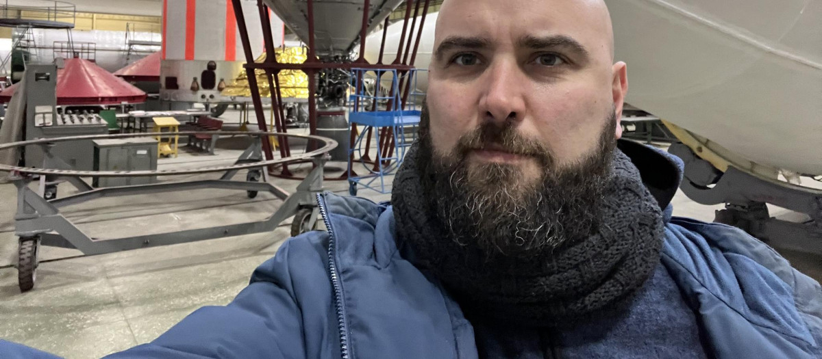 Foto sacada por el propio periodista durante una visita a una fábrica de la ciudad ucraniana de Dnipro