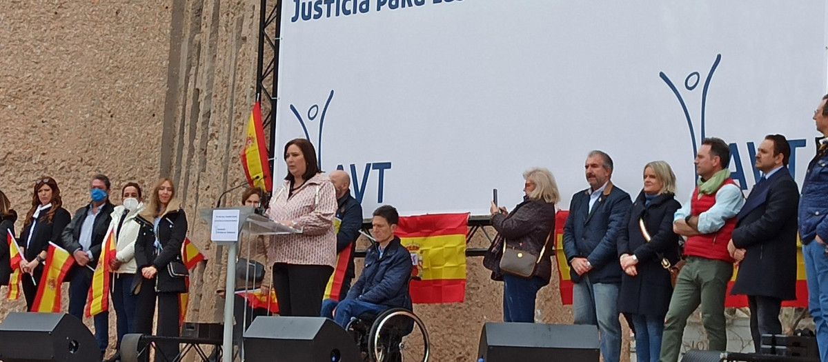 Un momento de la manifestación convocada por la AVT el pasado 26 de marzo en Madrid