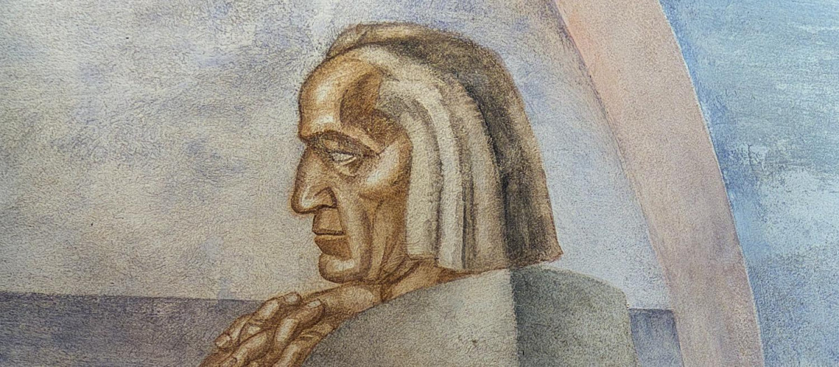 Retrato de Cristóbal Colón, en el Monasterio de Santa María de la Rábida