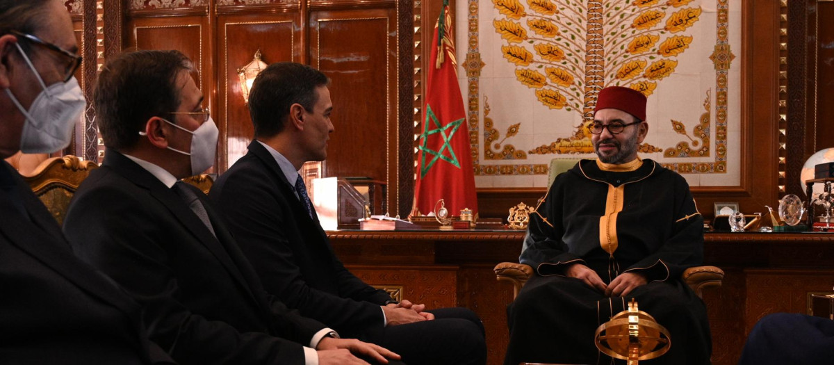 Pedro Sánchez con Mohamed VI