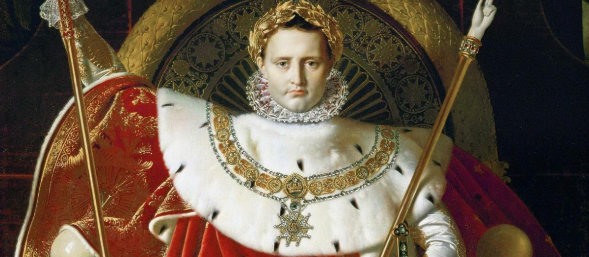 Napoleón en su trono imperial, por Jean Auguste Dominique Ingres, 1806