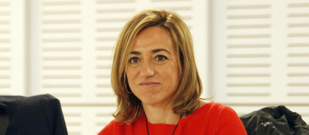 Carme Chacón, durante una reunión del ejecutivo del PSOE en 2015