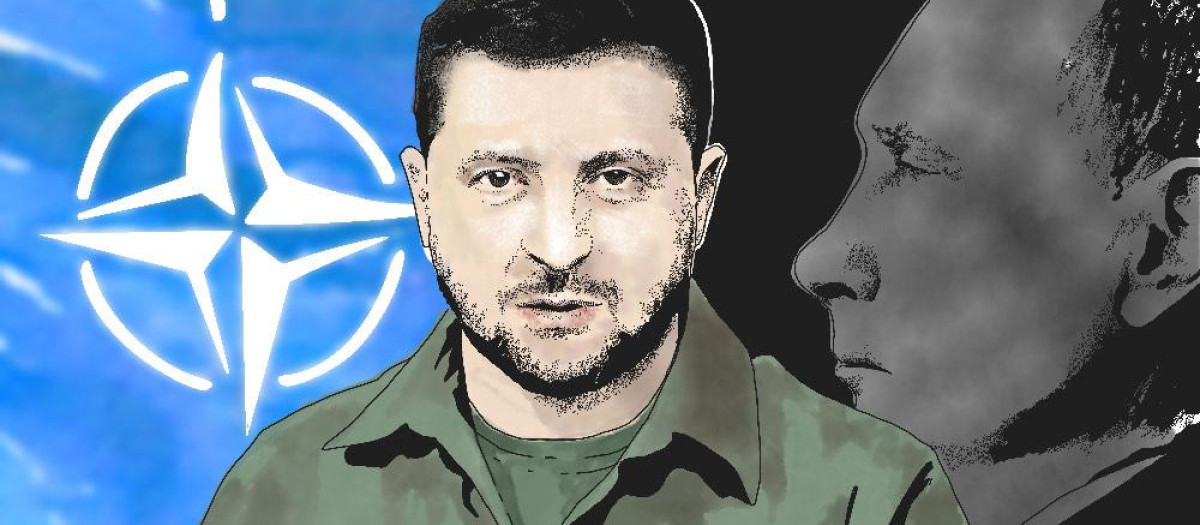Ilustración: Zelenski Putin OTAN Guerra Ucrania Rusia
