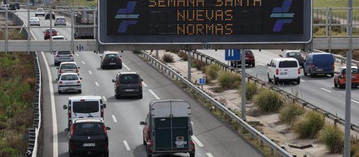 Tráfico en el kilómetro 20 de la A-5 el viernes