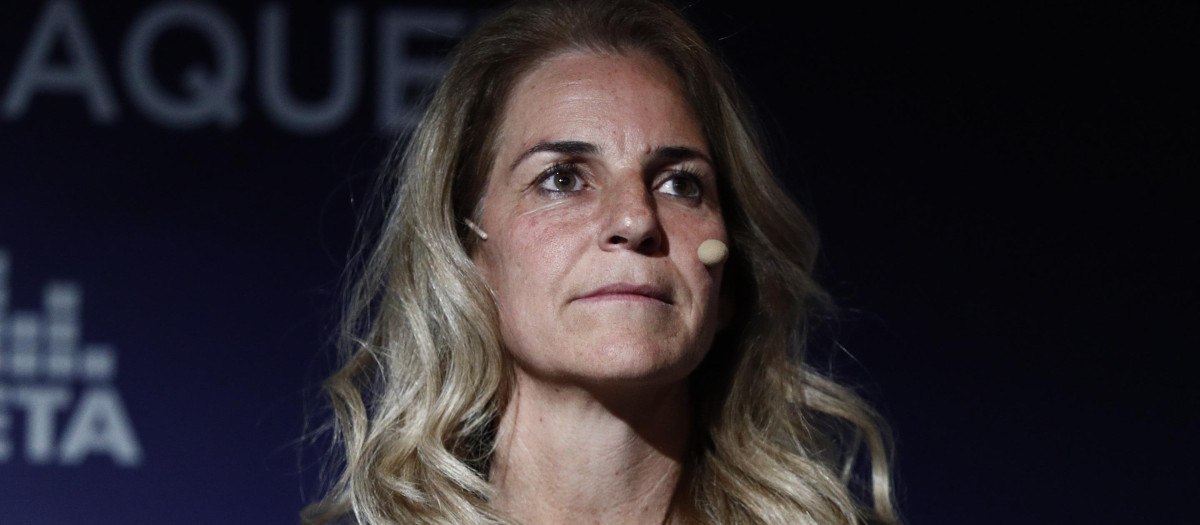 Former tennis player Arantxa Sanchez Vicario during the event "Four decades of sport in democracy"