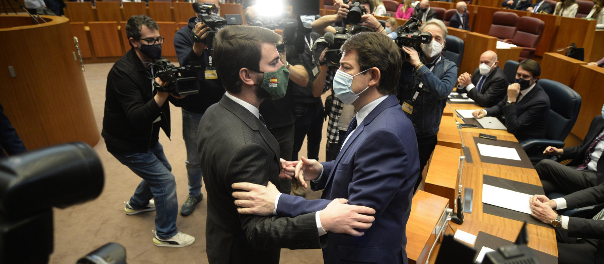 Alfonso Fernández Mañueco y su vicepresidente, Juan García-Gallardo