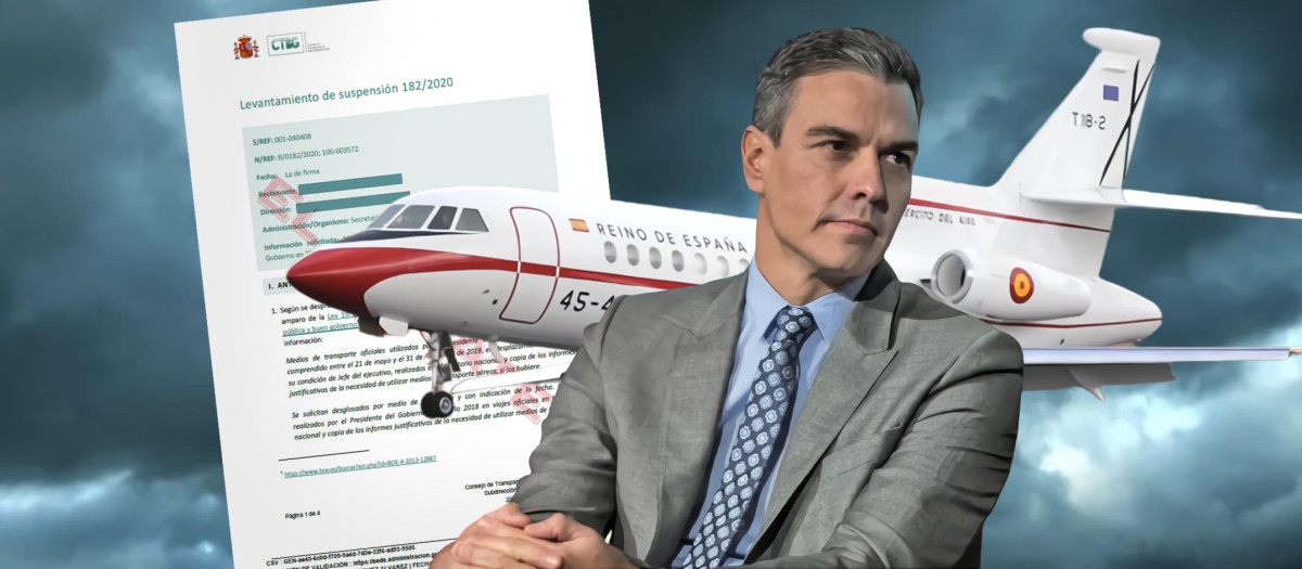 Pedro Sánchez, Falcon, Transparencia