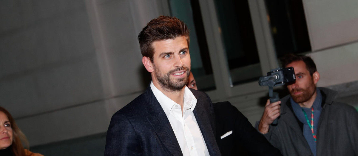 Gerard Pique, en un acto de la Copa Davis en Madrid