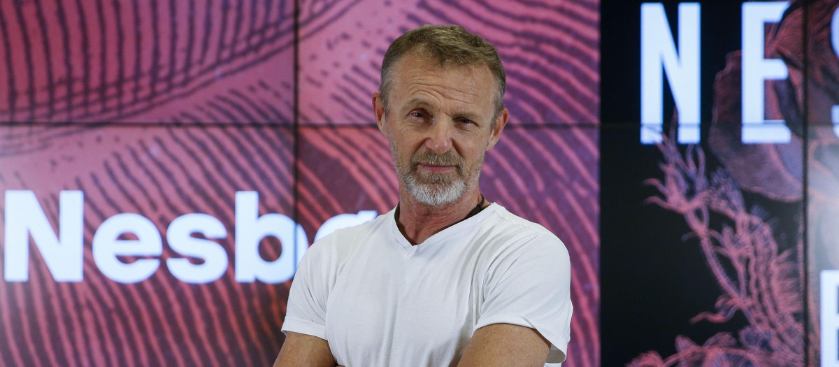 El escritor noruego de novela negra Jo Nesbo, en la presentación en España de su novela 'El hombre celoso'