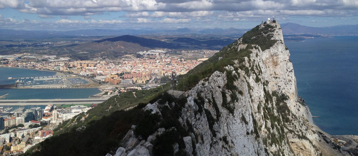 Vista del peñón de Gibraltar