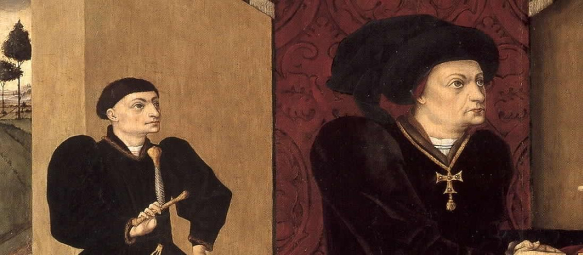 Retrato de Íñigo López de Mendoza, Marqués de Santillana, pintado por Jorge Inglés