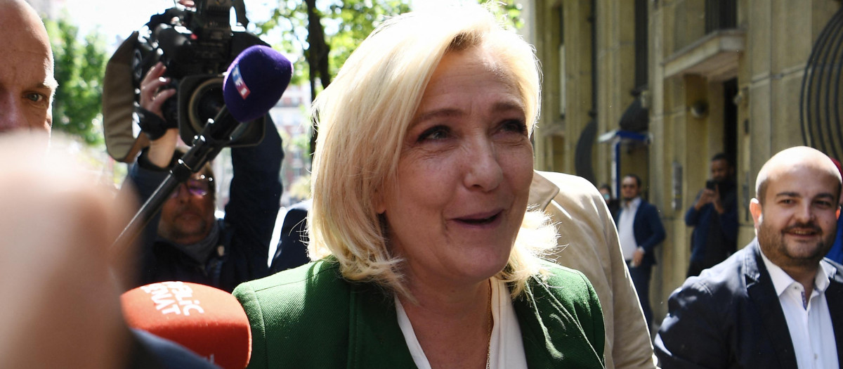 Marine Le Pen, líder del partido Agrupamiento Nacional