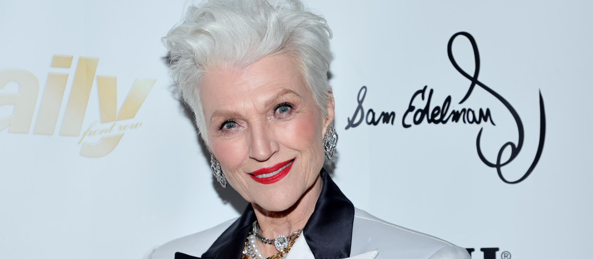 Maye Musk en el 20 aniversario de la semana de la moda de Nueva York
