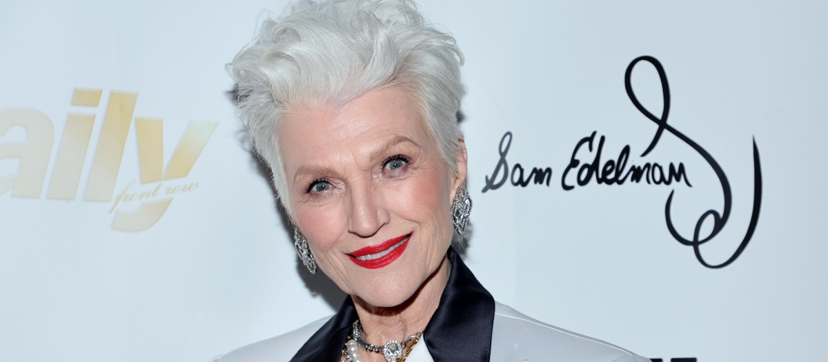 Maye Musk en el 20 aniversario de la semana de la moda de Nueva York