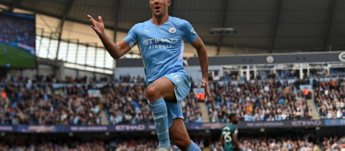 Rodri celebra el gol marcado esta pasada jornada en la Premier