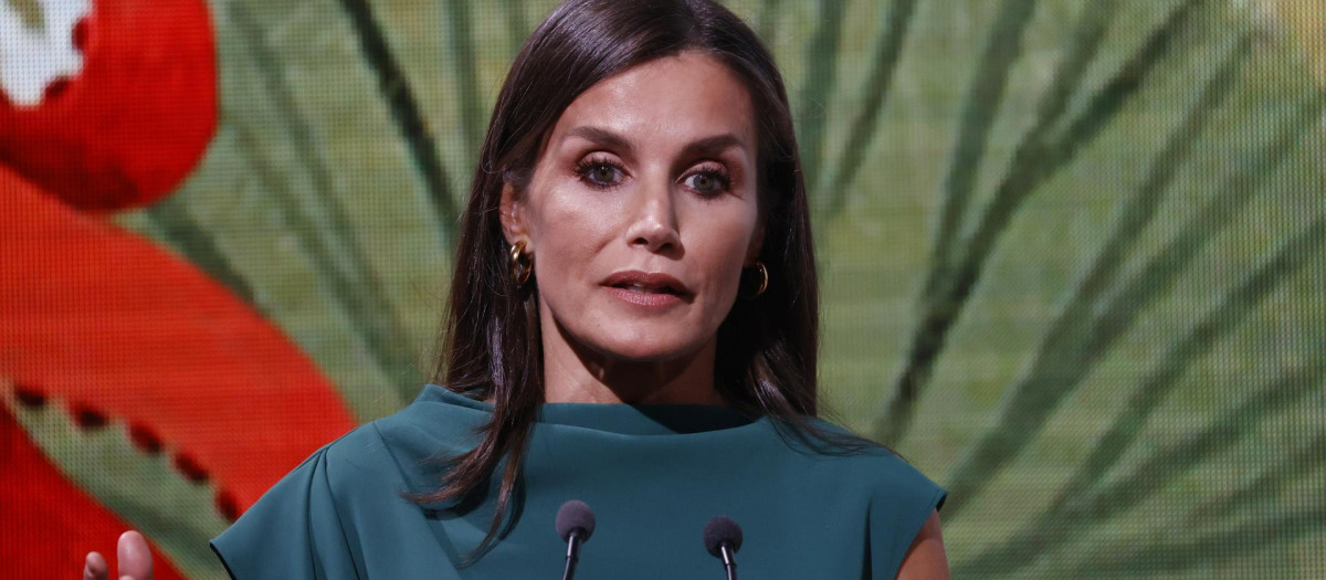 Doña Letizia estrenó un conjunto de dos piezas primaveral para su acto en solitario de esta última semana de abril