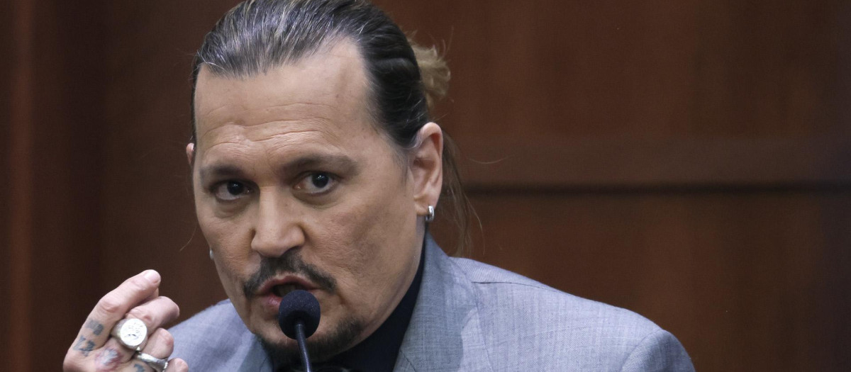 Johnny Depp, durante el juicio que se celebra estos días en Virginia (Estados Unidos)