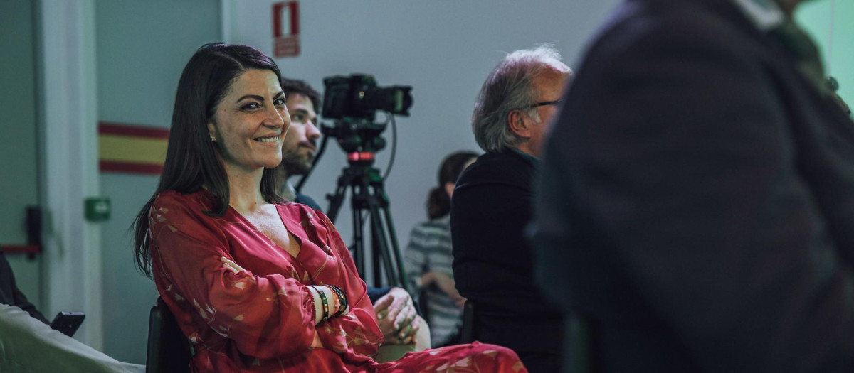 Macarena Olona, durante la Asamblea General Ordinaria del pasado marzo en la sede nacional de Vox