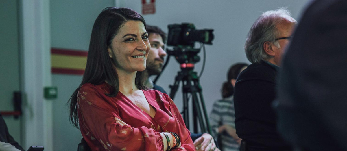 Macarena Olona, durante la Asamblea General Ordinaria del pasado marzo en la sede nacional de Vox